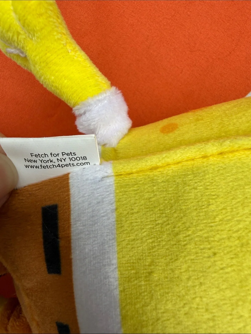 SpongeBob Squarepants Yellow and Brown Plush dog Toy